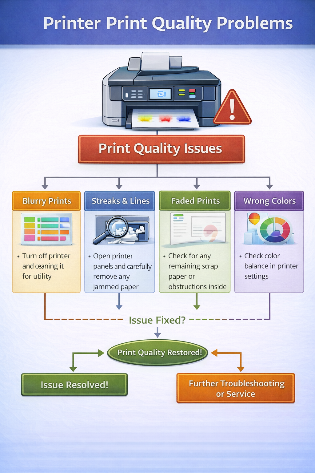 printer print quality problems troubleshooting diagram