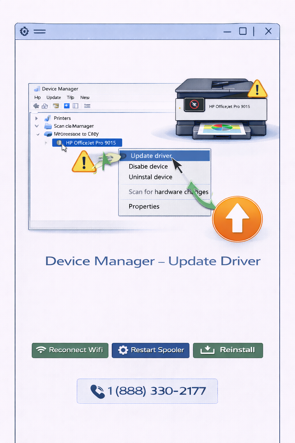 update printer driver to fix printer driver not working