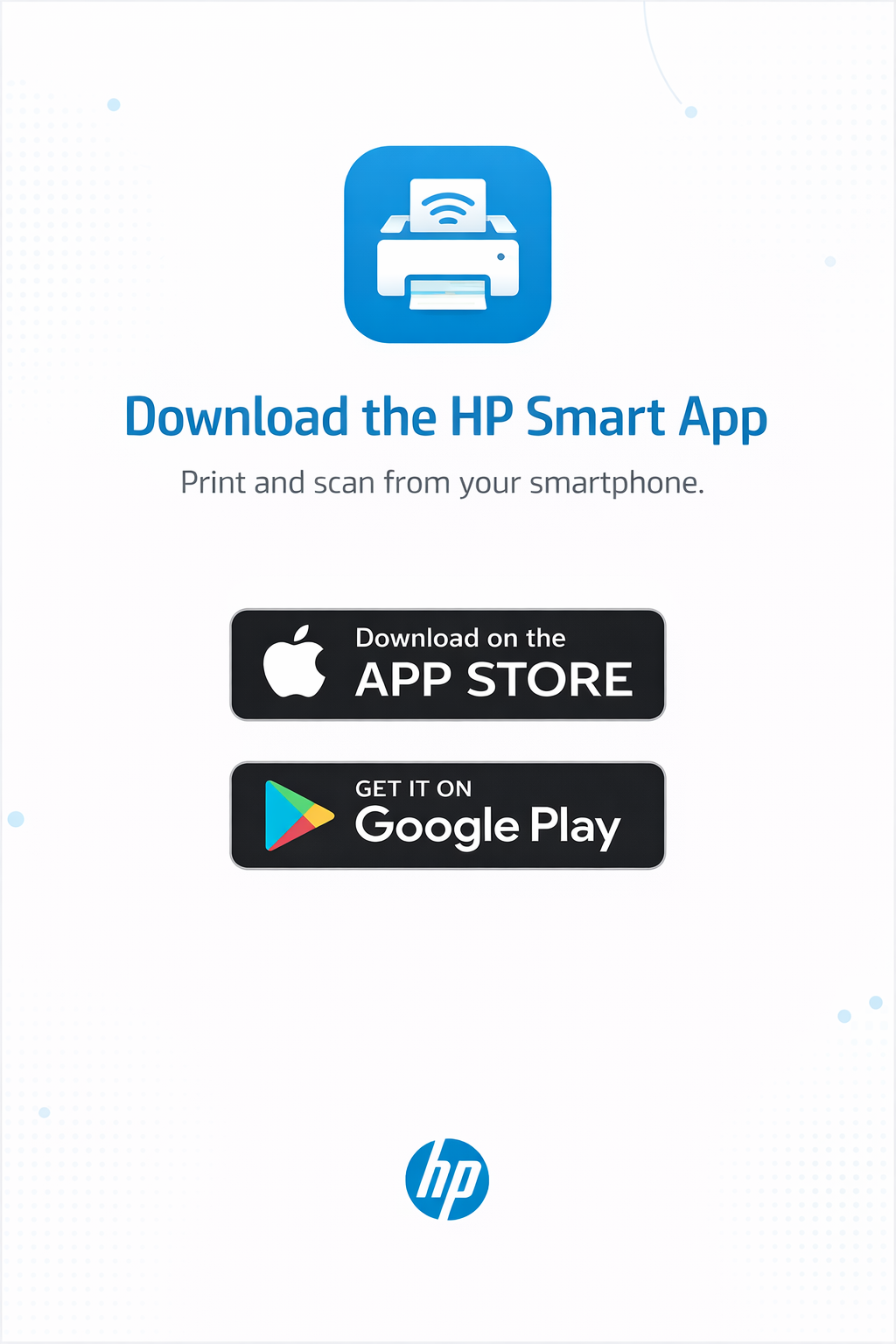 HP printer setup on mobile using HP Smart app - download for iPhone and Android
