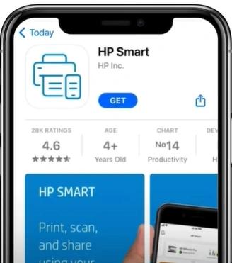HP Smart app download screen from Apple App Store
