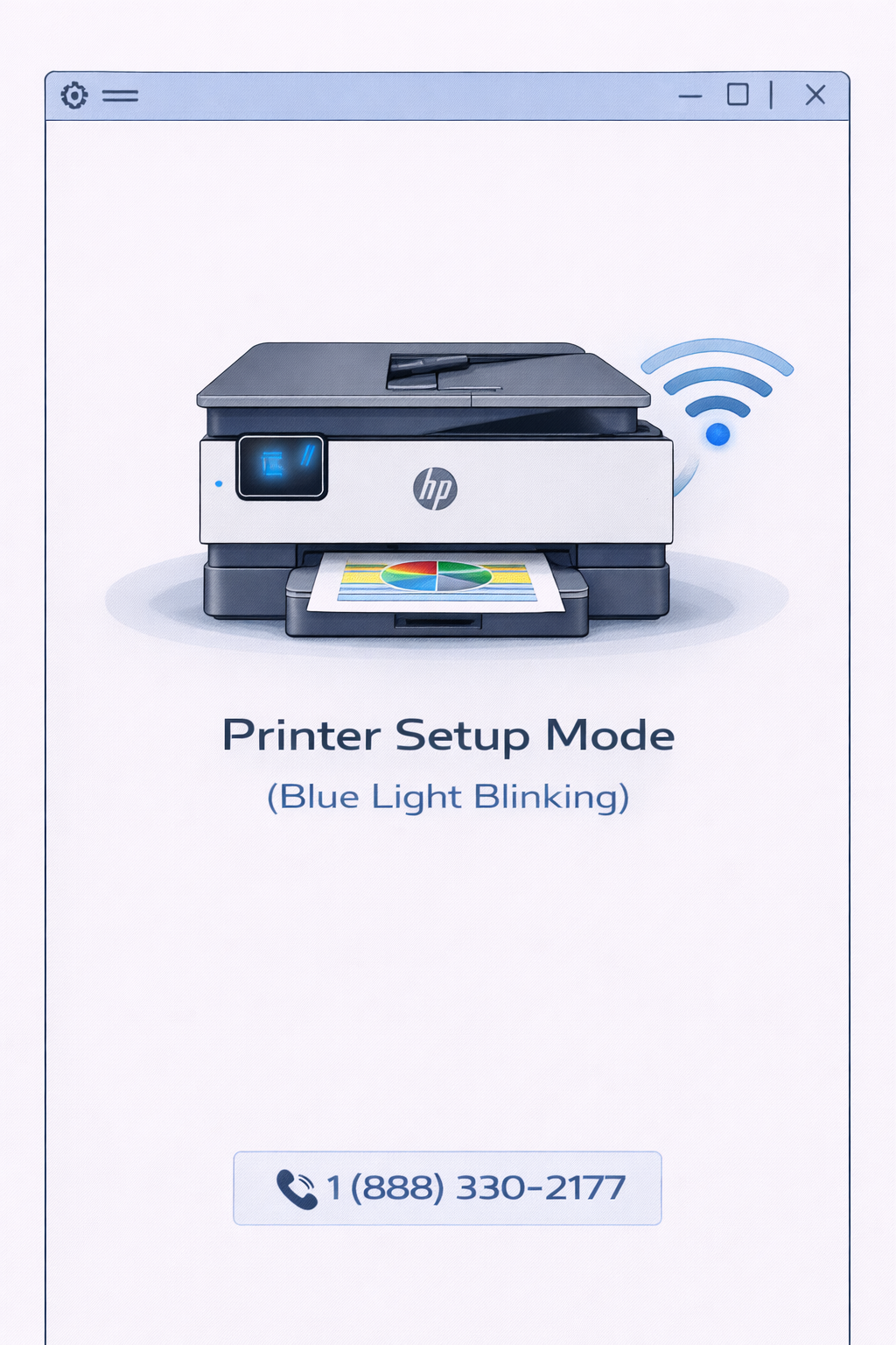 hp printer setup mode blue light blinking