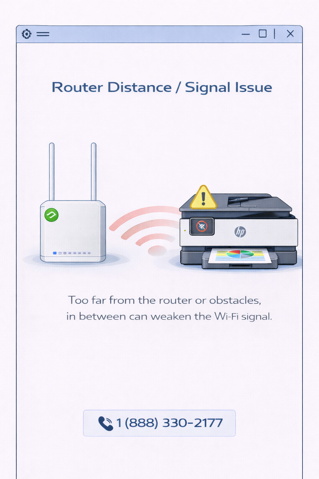 printer wifi signal weak distance router issue