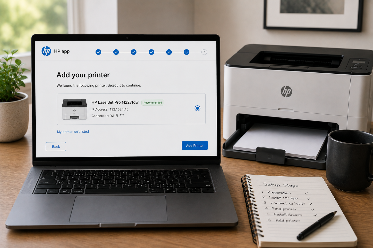 Adding an HP LaserJet printer to Windows or Mac