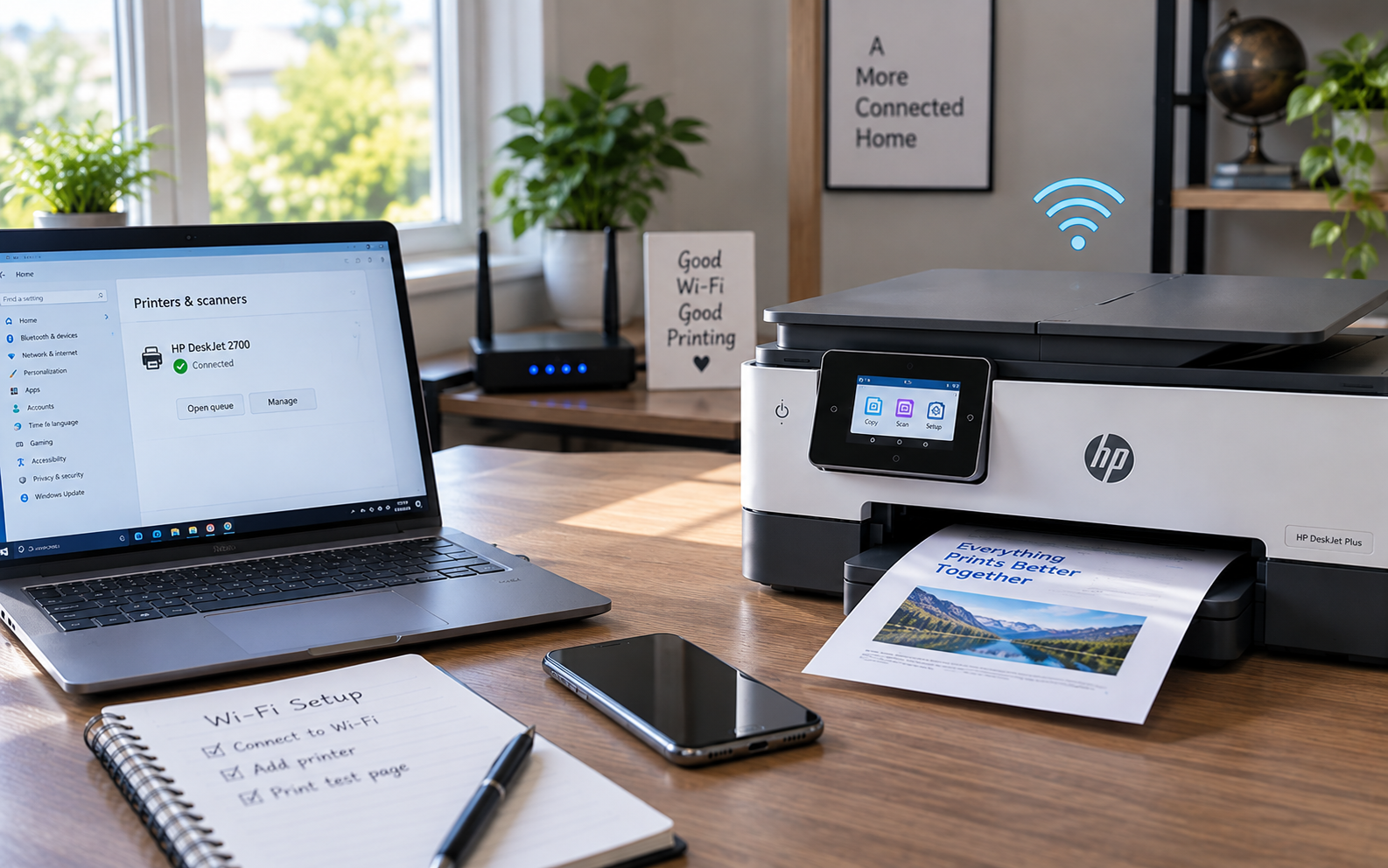 HP printer Wi-Fi setup and wireless connection