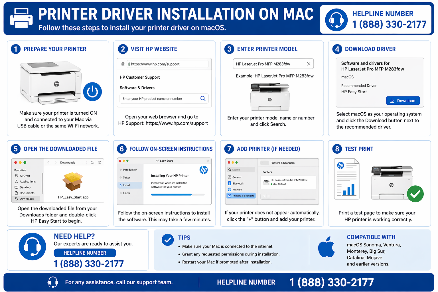 macOS HP driver installation