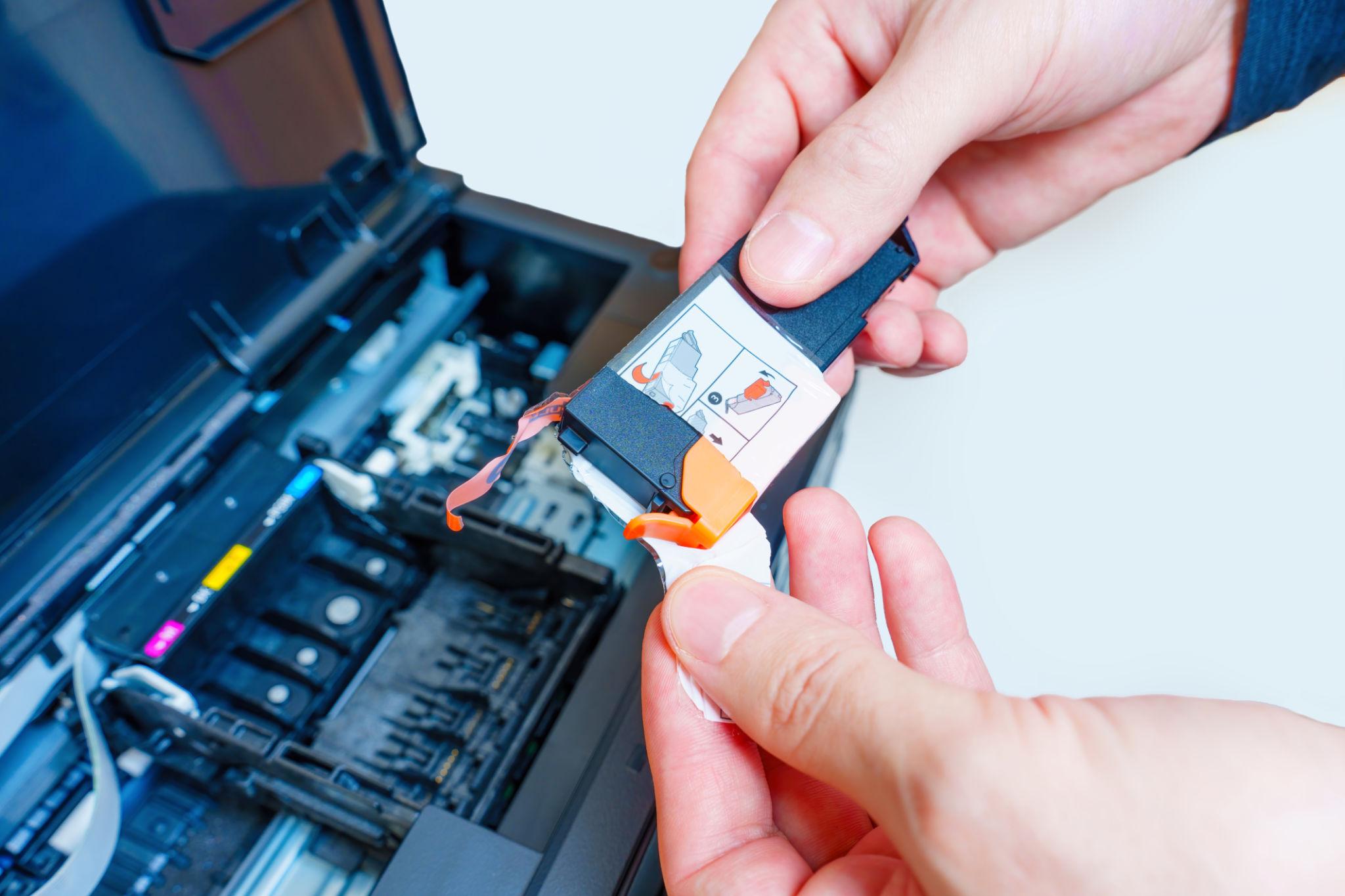 remove cartridge protective tape before installing